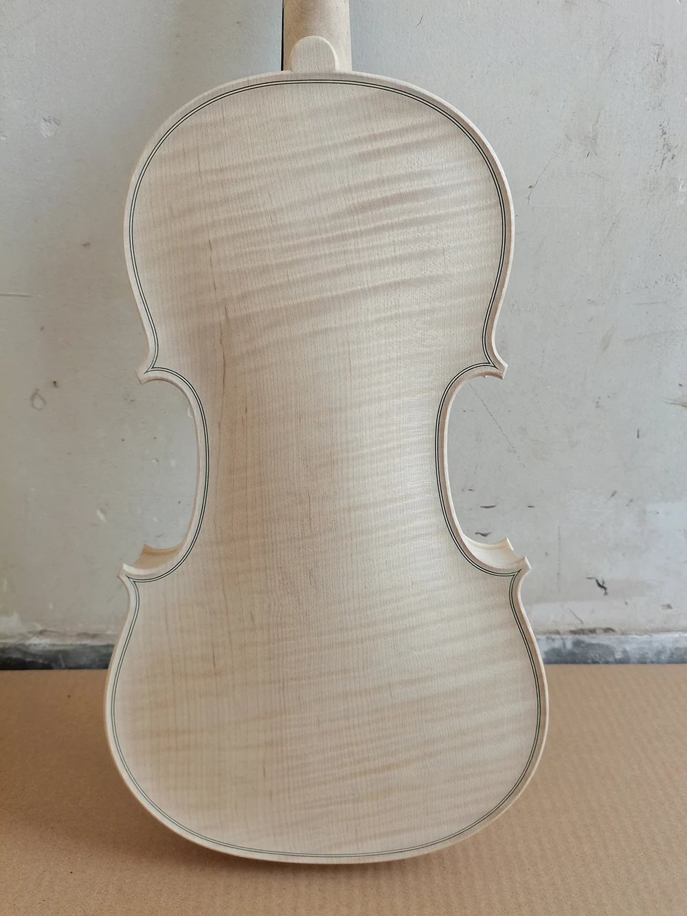 Stradivarius 1715 Complete Backplane Flame Maple violin white embryo unfinished violin 4/4 3/4 1/2 1/4 solid wood DIY violin