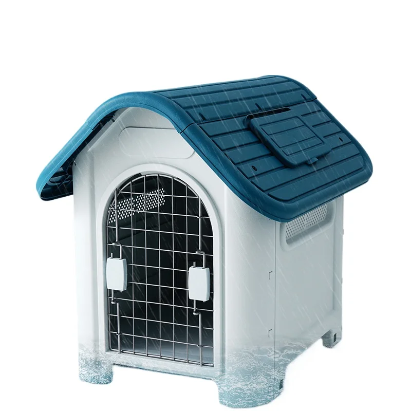 Plastic Pet Dog House Outdoor Waterproof Four Seasons Universal Easy To Install Cool Breathable Convenient Carry Dog House