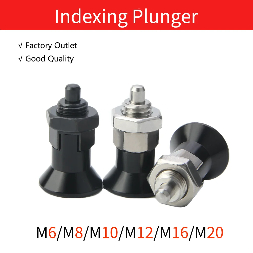 

Factory Outlet QB254 Stainless /Carbon Steel Spring Detent Plungers Rest Position/Return Type Indexing Spring Plunger with Nut