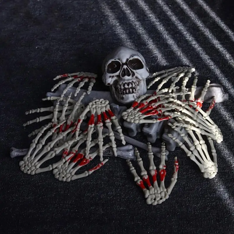 

Halloween Spirit Skeleton Hands Realistic Plastic Scary Skeleton Hand Witch Skull Skeleton Hands for Haunted House Decors