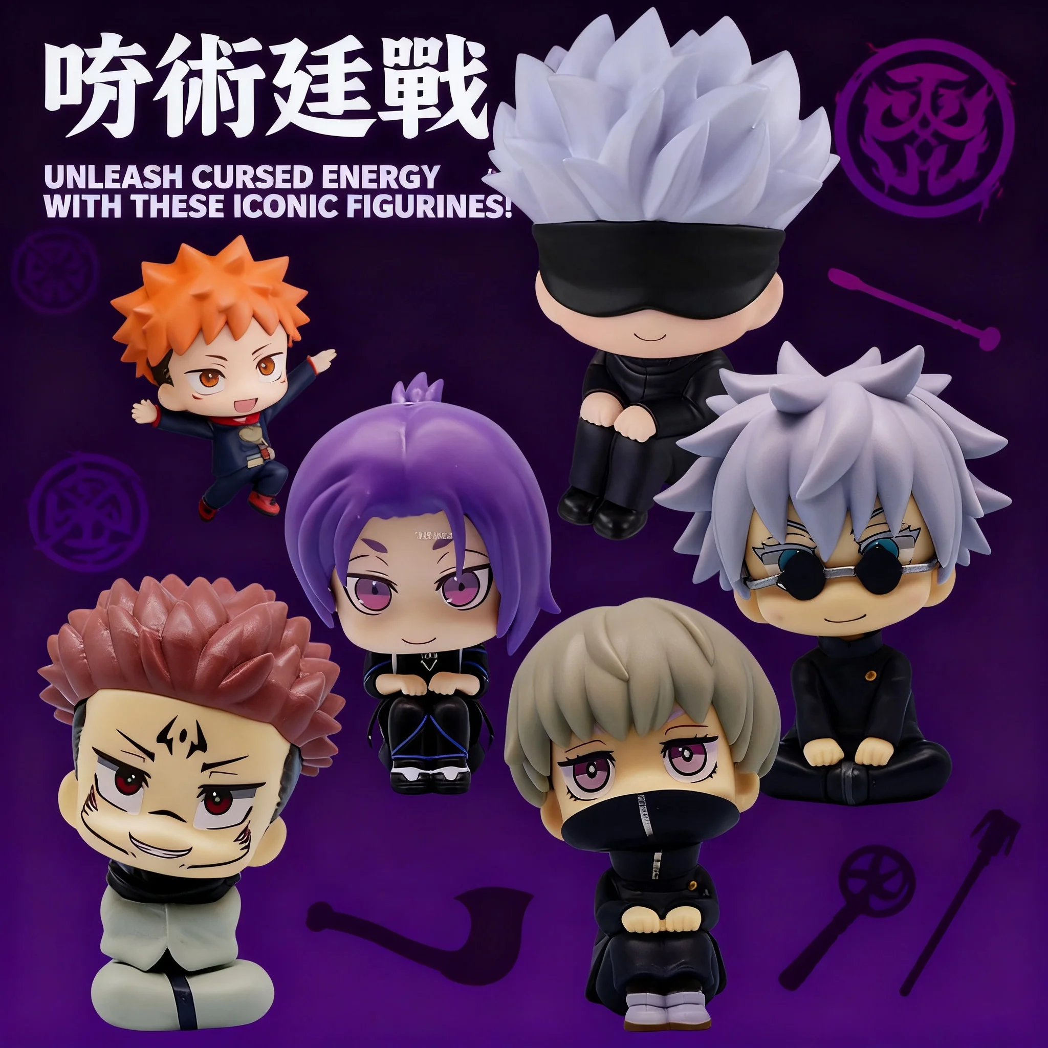 

Оптовая продажа аниме-фигурок: коллекционная статуэтка Годжо Сатору (версия Q) из Jujutsu Kaisen и Blue Lock, ручная работа, подарок для фанатов