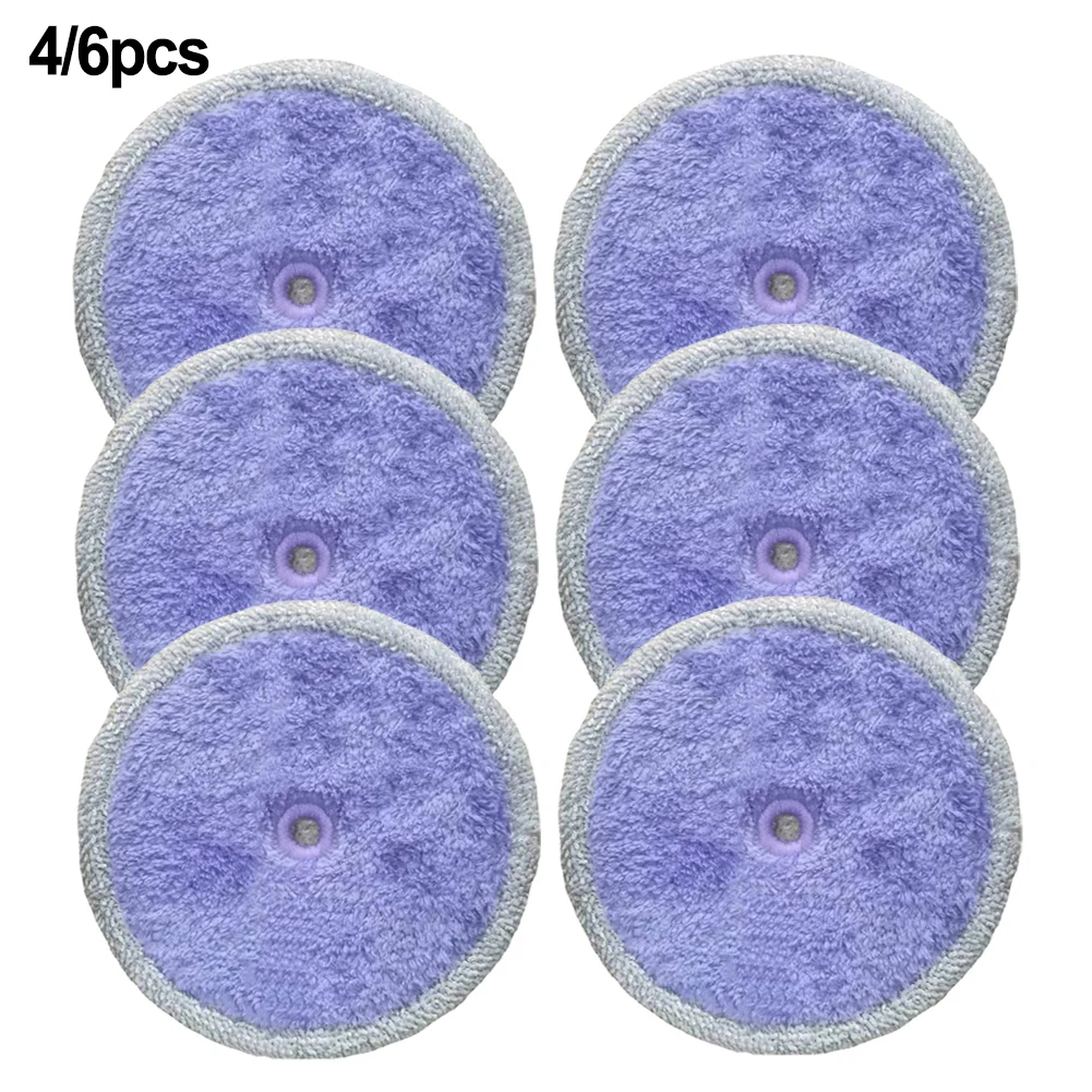 4/6pcs Mopping Cloths For EVERYBOT Edge RS700 RS500 Replace Washable Mother Yarn And Microfiber Mop Pads Household Clenaing Tool