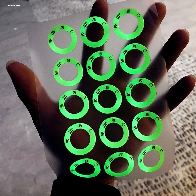 

Motorcycle Electric Car Luminous Ignition Key Ring Cover Stickers Decorative Luminescent Light Switch Ring Fluorescent Sticker