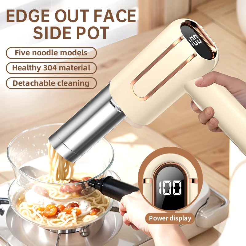 Rechargeable Kitchen Machines Wireless Noodle Making Machine Handheld Mini Pasta Maker Electric Full Automatic Appliances Home