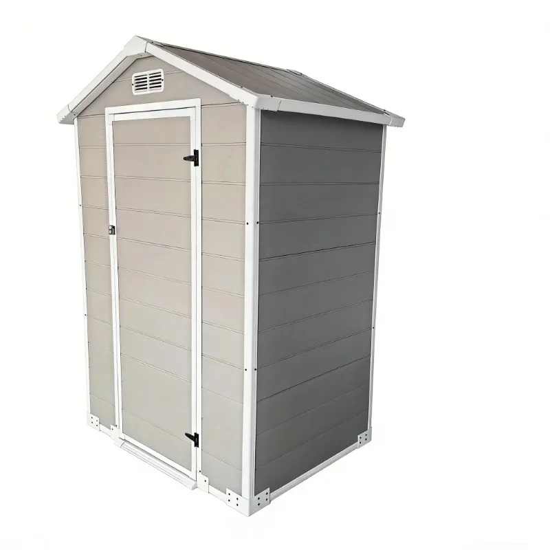 Plastic Resin Eco-Friendly Aluminum Portable Garden Cabin Outdoor Backyard Storage Tool Shed with Lock Rat-proof Garden