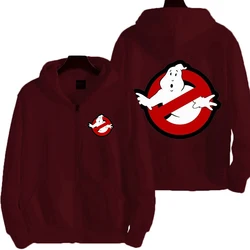 GhostBusters Men Cartoon printing Hoodie Spring Autumn Women Oversized Sweatshirt With Zipper New Couple street fashion Coat