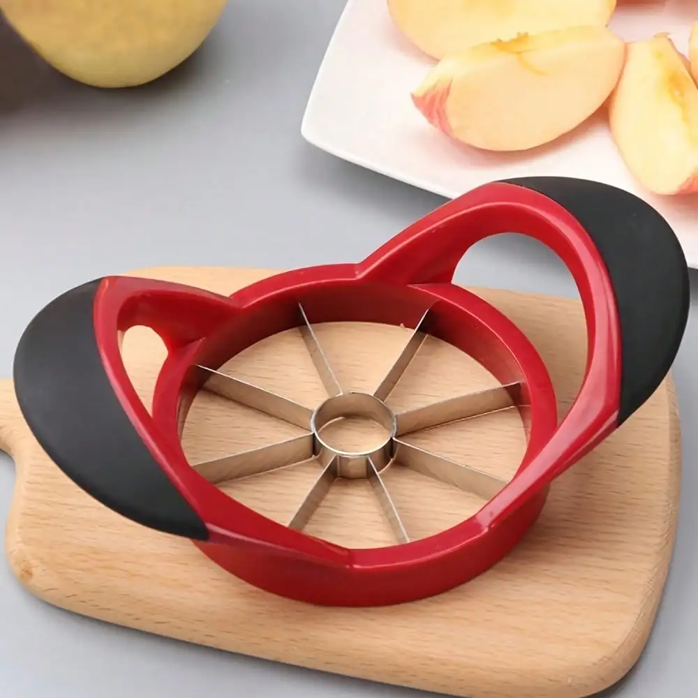 Apple Slicer Reusable Divider Creative Fruit Cutter Slicer Sharp Stainless Steel Blade Apple Cover Kitchen Gadgets Supplies