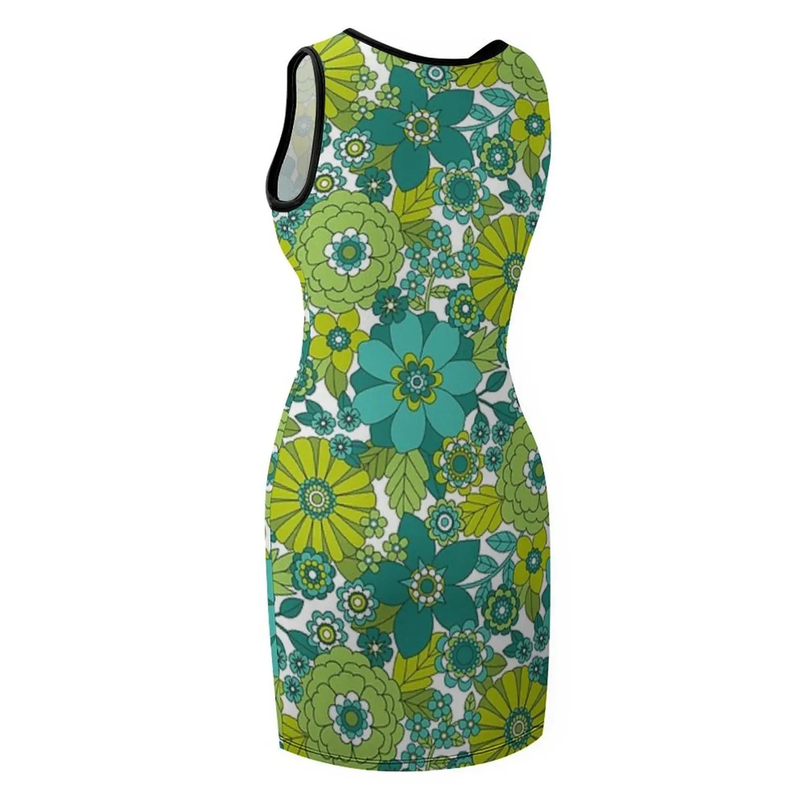 Groovy Blooms ノースリーブ サンドレス パーティードレス 女性用ドレス プロム用ドレス 女性服 女性服トレンド 2025