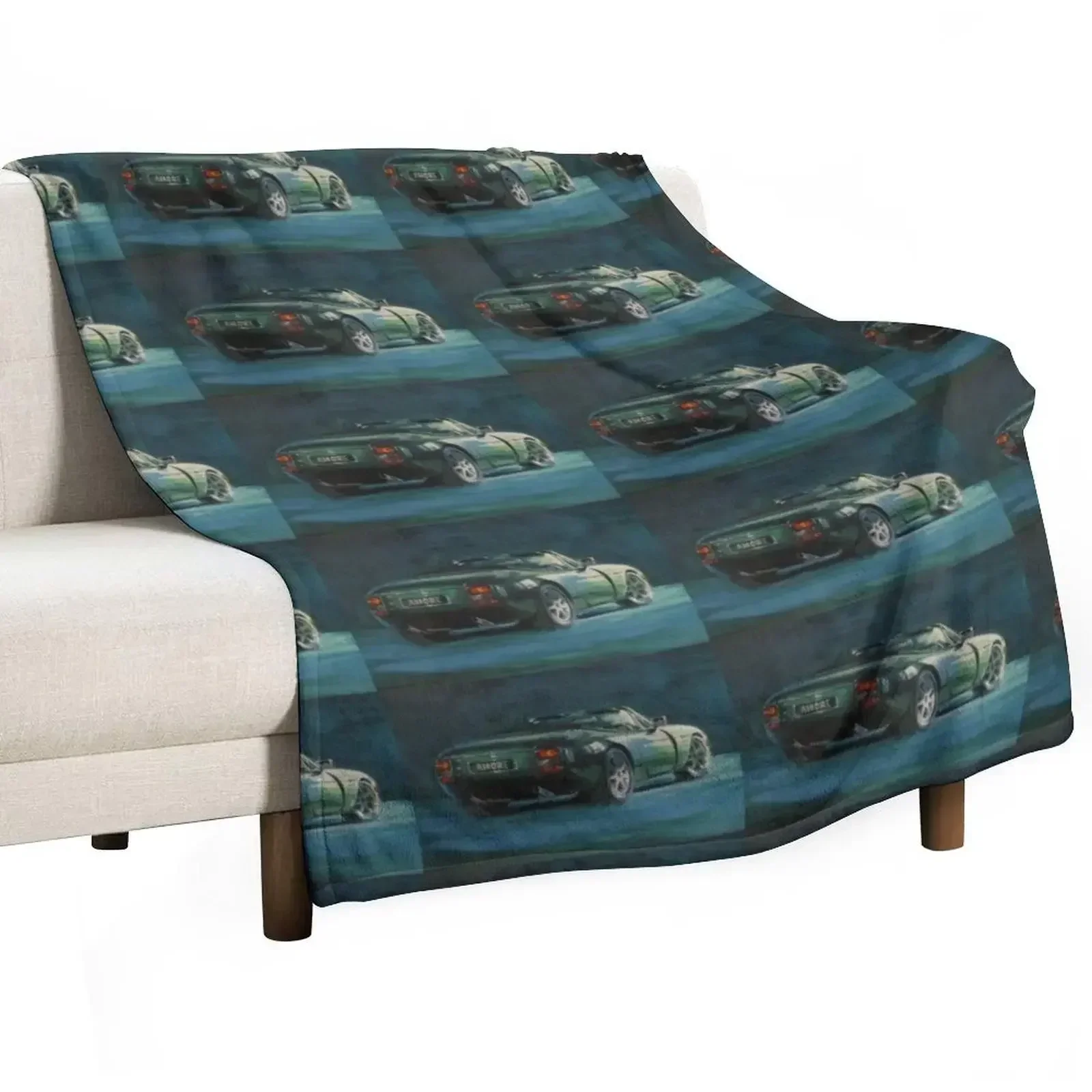 TVR Griffith sports car in green Throw Blanket Winter beds Flannel Bed Fashionable Moving Blankets