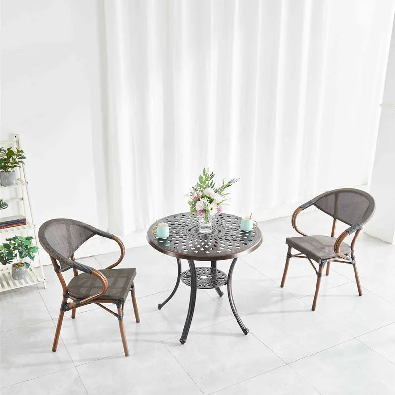 Outdoor rattan leisure open-air balcony garden outdoor table and chairs courtyard