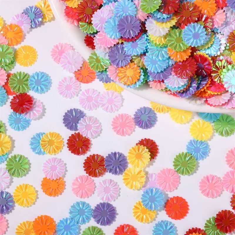 50g/Beutel 9mm Gänseblümchen-Pailletten - Glitzerflocken für Schleimfüllung, Nagelkunst & Handyhüllen-Deko, DIY Harz-Bastelzubehör – Detail 1