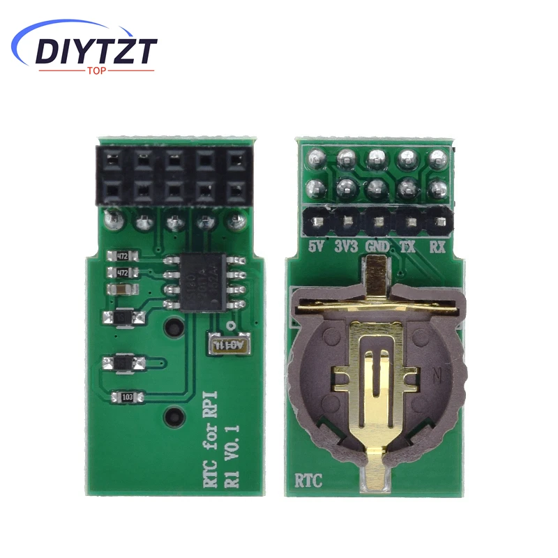 Модуль DIYTZT Raspberry Pi RTC DS1307 IO Pin Connect, совместимый с Raspberry Pi 3B Pi 3B+