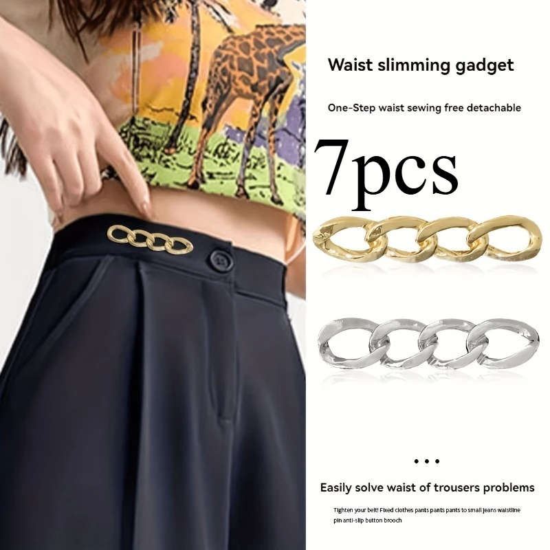 7pcs Universal snap-type waist belt style luggage pants. Fashionable, adjustable, slimming waist belt with snap fasteners.