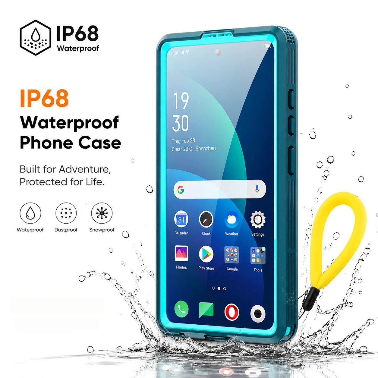 IP68 Wasserdichte Handyhülle für iPhone-Serie, mit Schwimmring, berührungsempfindlich, geeignet für iPhone 18 Pro Max/17/16 – Detail 5