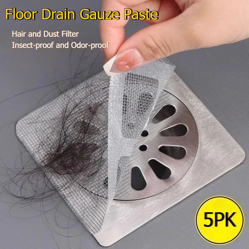 Disposable Floor Drain Gauze Paste Bathroom Bathroom Sewer Hair Filter Insect-proof and Odor-proof Floor Drain Net