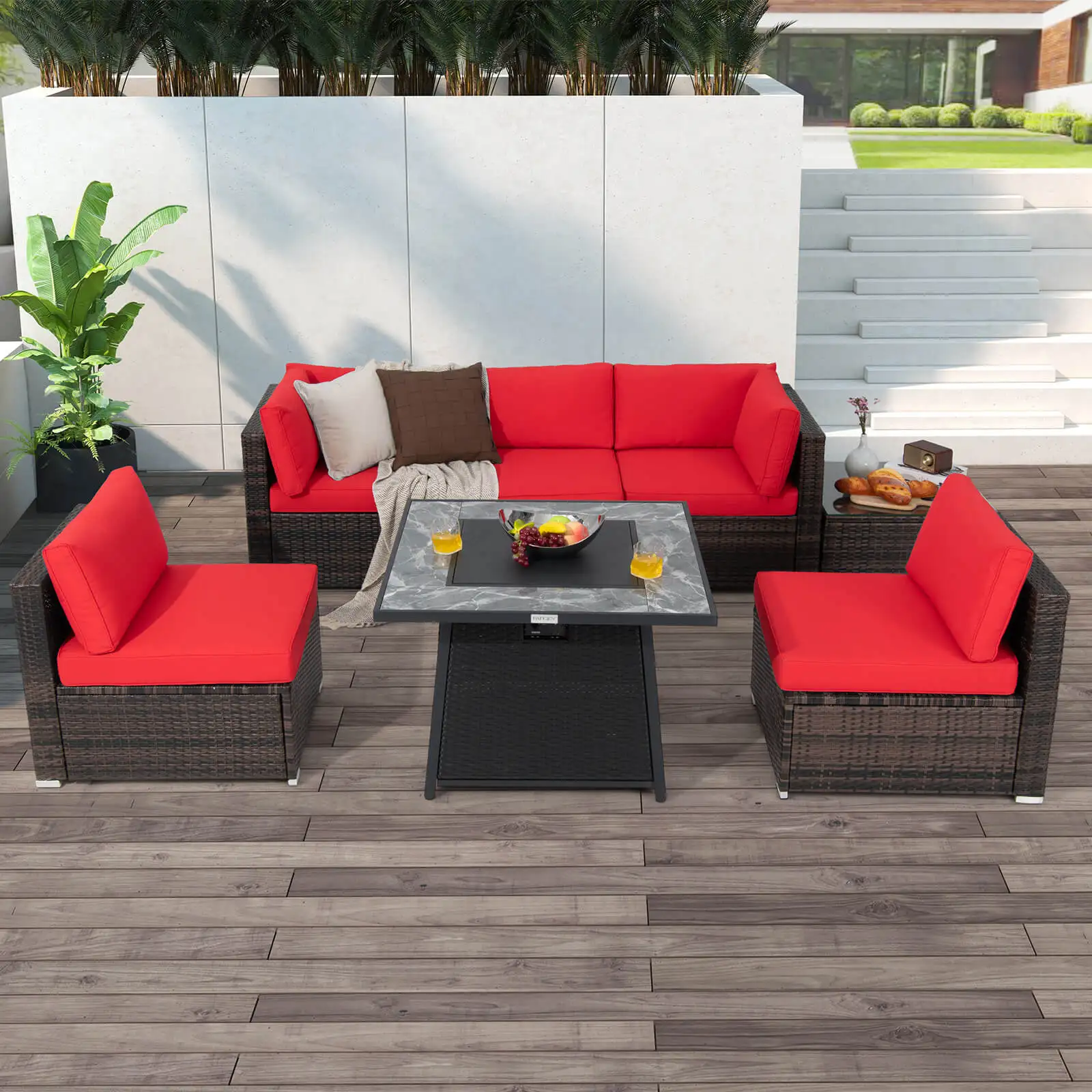 7 PCS Patio Furniture Set with 35