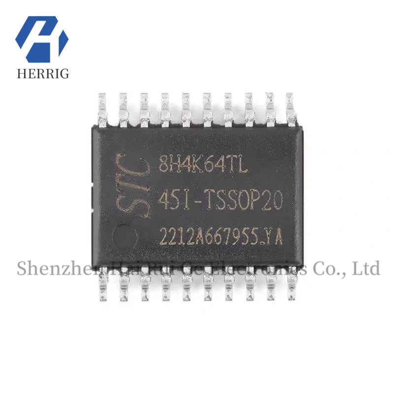 

Original genuine STC8H4K64TL-45I-TSSOP20 1T 8051 microcontroller MCU chip