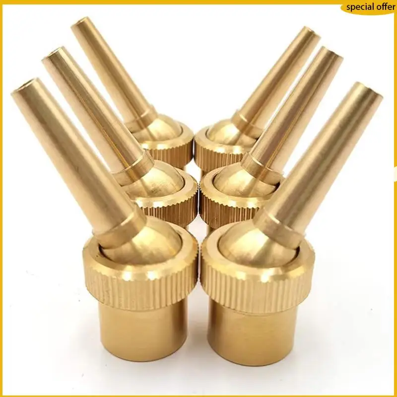 

A50I 6Pcs 1/2Inch DN15 Brass Fountain Nozzle Adjustable Direction Jet Water Sprayhead For Landscaping Use