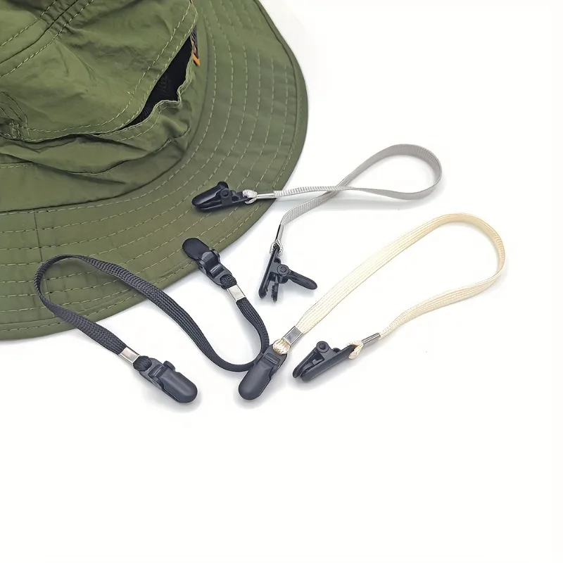 1 Stück Neuer Hut-Antirutsch-Clip mit Seil für Outdoor-Aktivitäten, Abnehmbarer Mützenclip mit Seil für Angeln, Wandern und Sportzubehör – Detail 4