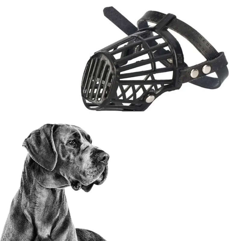 Strong Dog Muzzle Basket Anti-Biting Mouth Cover Dog Adjustable Straps Mask Protective Gear Pet Training Supplies