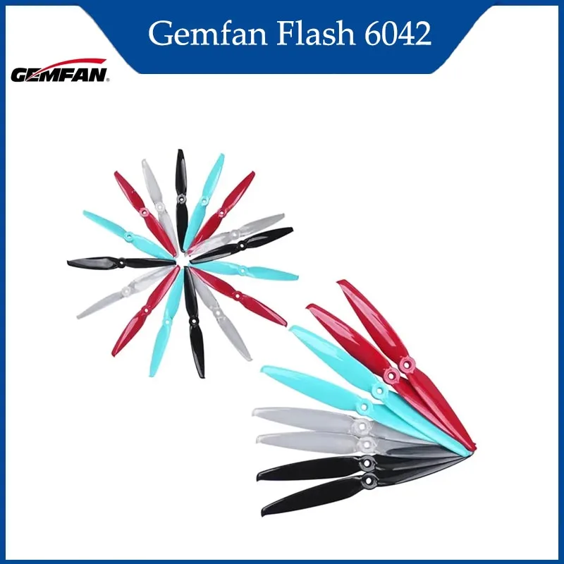 Gemfan Flash 6042 6X4. 2 7042 7x4.2 PC 2-łopatowe śmigło FPV z otworem montażowym 5mm do dronów wyścigowych RC LR6 L67 dalekiego zasięgu, 2 pary