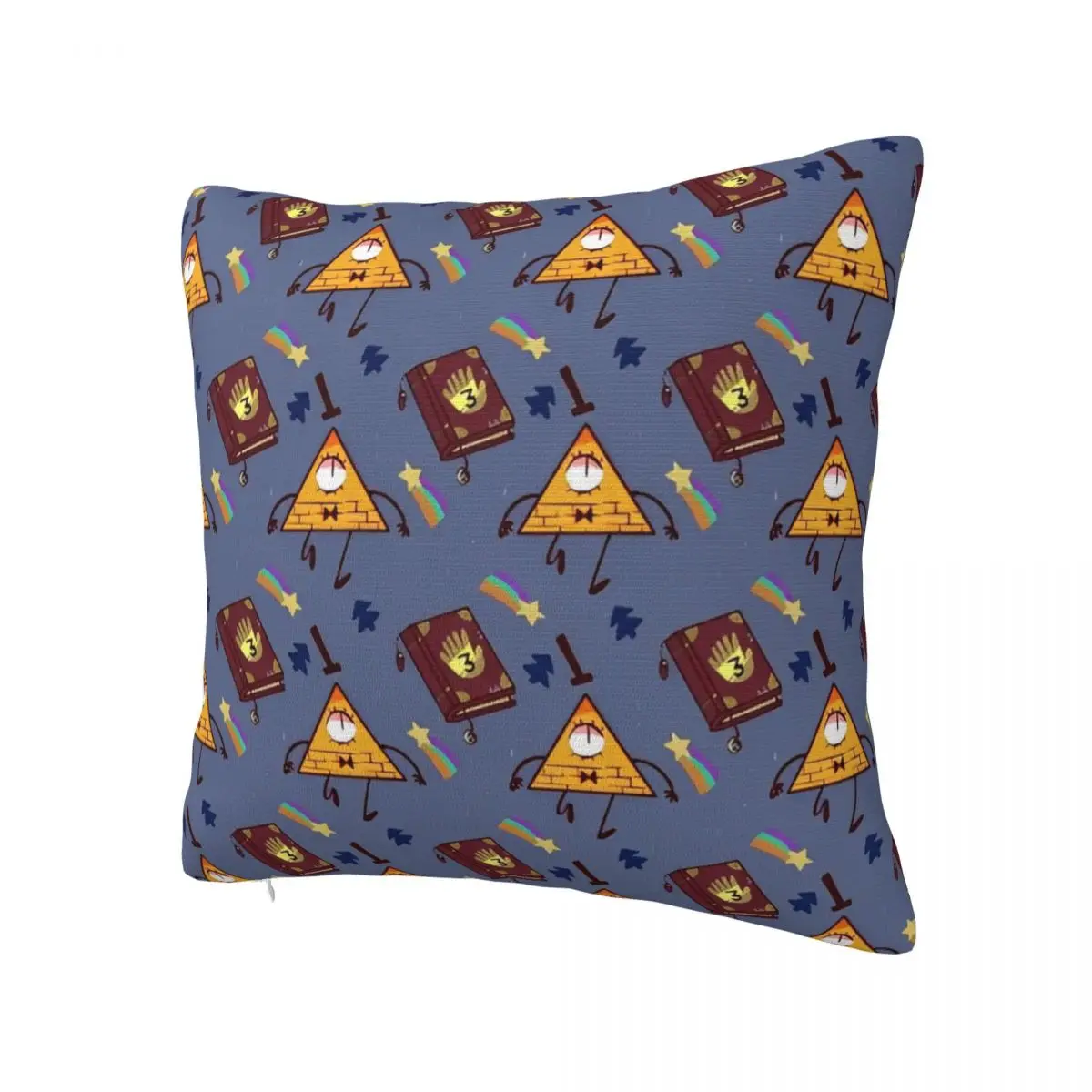 Gravity Falls Bill Cipher Pillowcase Printing Fabric Cushion Cover Decor Cartoon Anime Pillow Case Cover Home Zipper 45*45cm