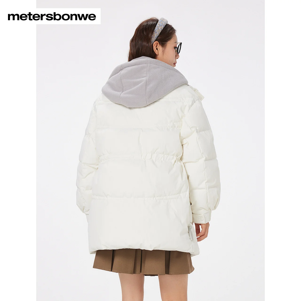 Metersbonwe Down Jacket Women Thick Jacket Ladies Down Jacket New Fashion Warm Top Brand High-Quality Christmas Red Outerwear