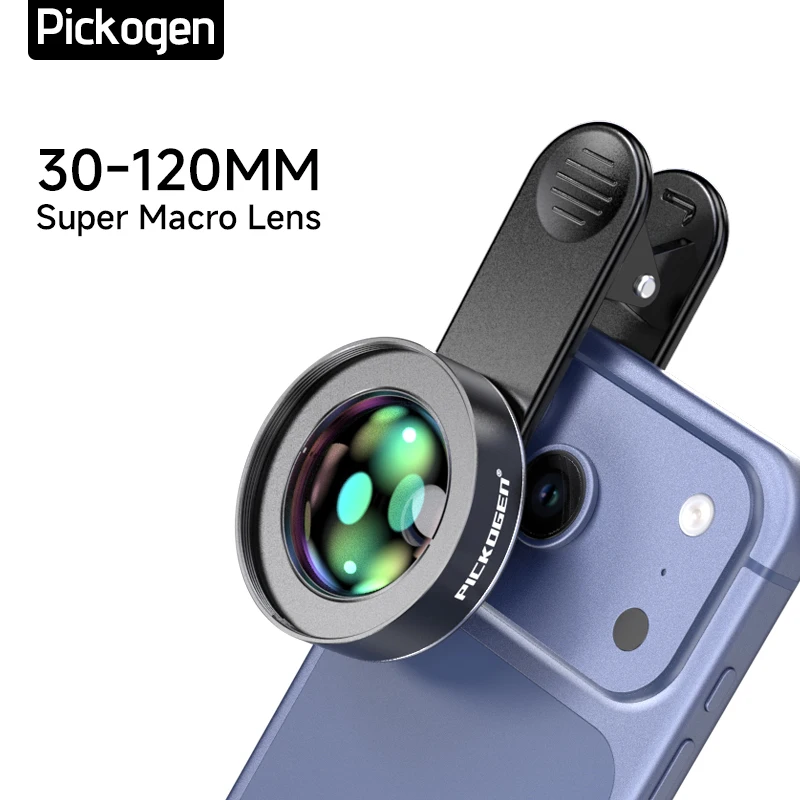 PICKOGEN 120MM Macro Lens, Professional 4K HD 10x Super Macro Universal Clip Camera Photo Lens for iPhone Samsung Andriod
