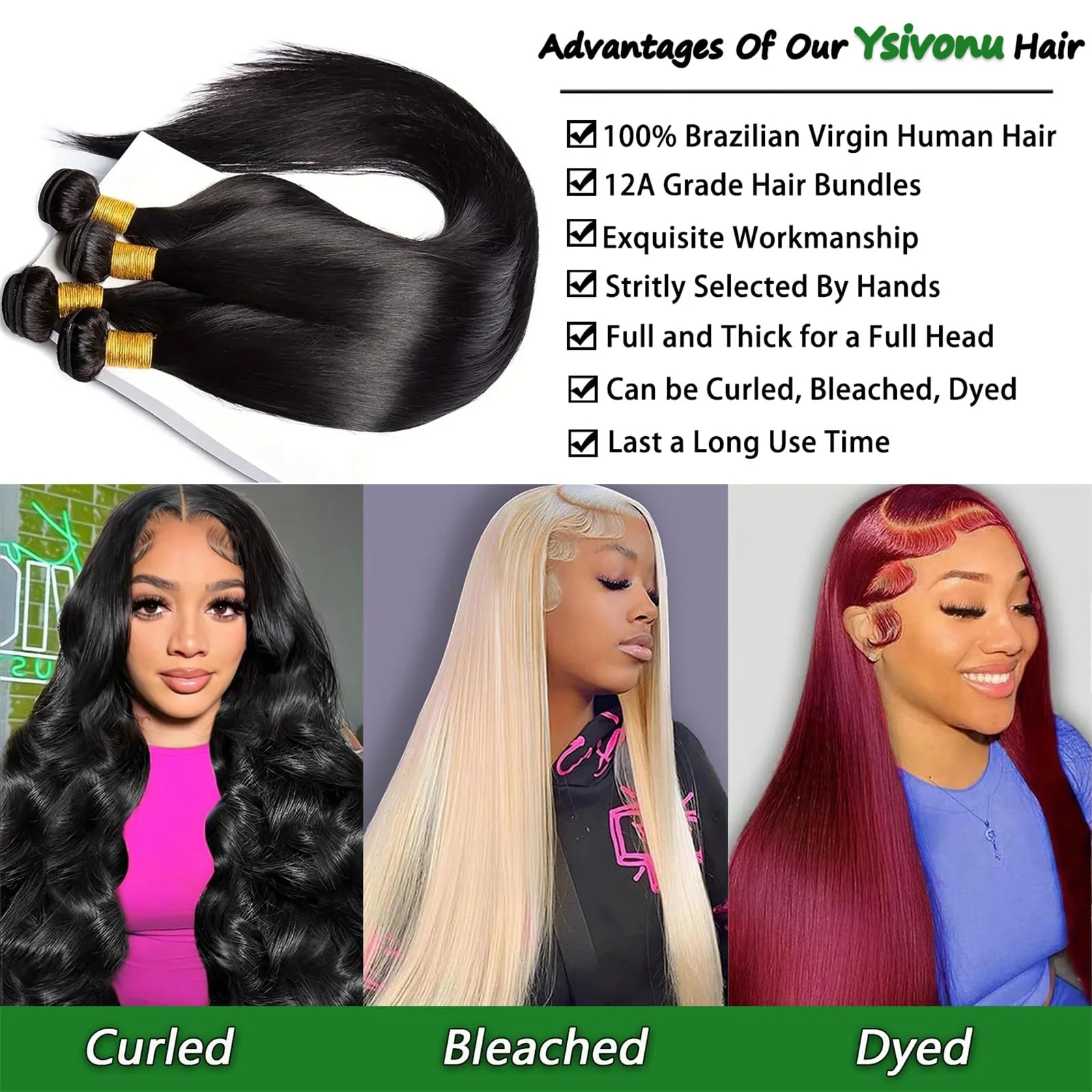 12A 스트레이트 인간 헤어 번들 3/4 번들 100% 인간 헤어 익스텐션 자연 블랙 브라질 헤어 위브 번들 빠른 배송