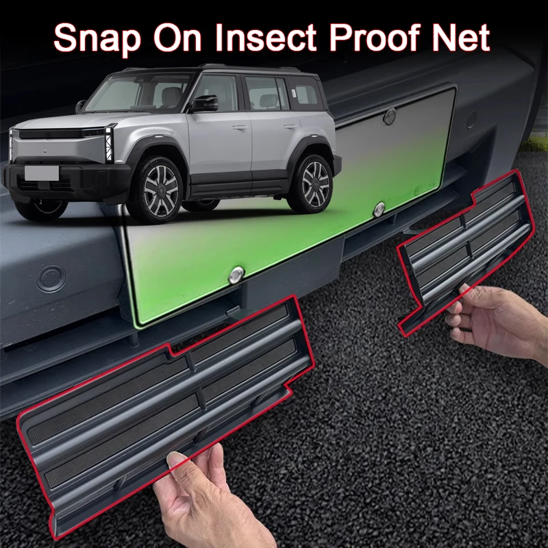 

Snap On Insect Proof Net Fit For JAECOO 6 iCAR 03 2024 2025 2026 Car Front Grille Insect Proof Net Radiator Condenser Protective