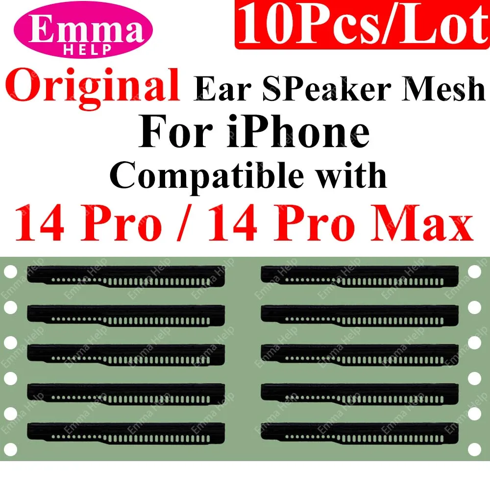 10Pcs A+ Earpiece Mesh for iPhone 14 13 12 11 Pro XR X XS Max Anti Dust Adhesive Sticker Receiver Net Double Speaker Tape