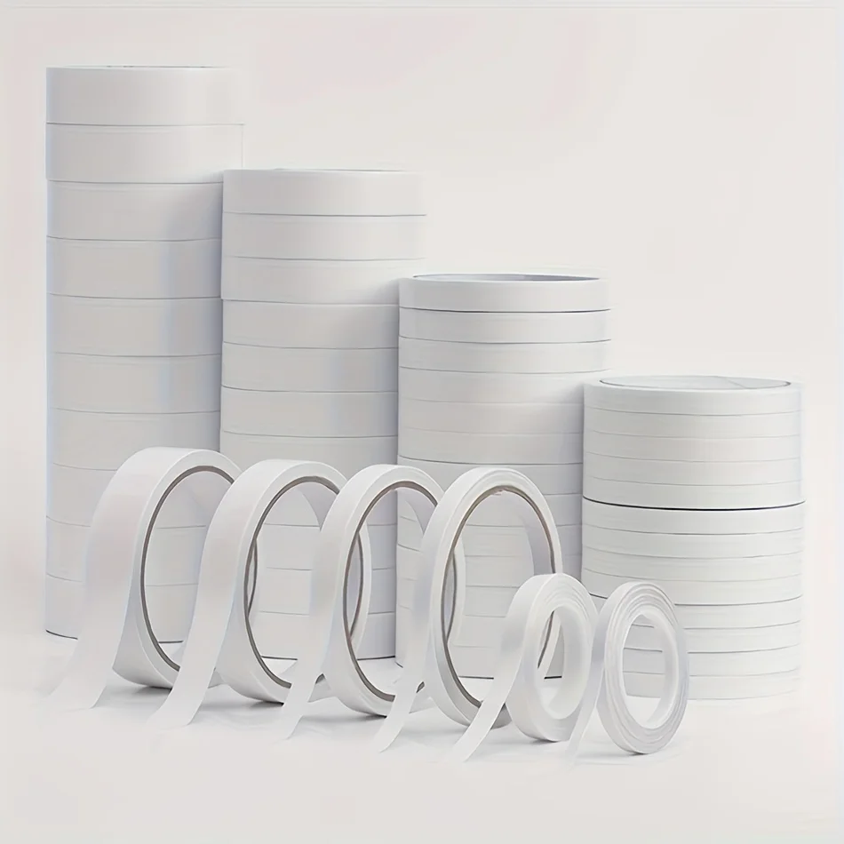 10Rolls 8m/314.96inch Long, 8mm Wide Strong Double-Sided Tape Multi-Purpose Adhesive for Office Crafting Scrapbooking Stamping