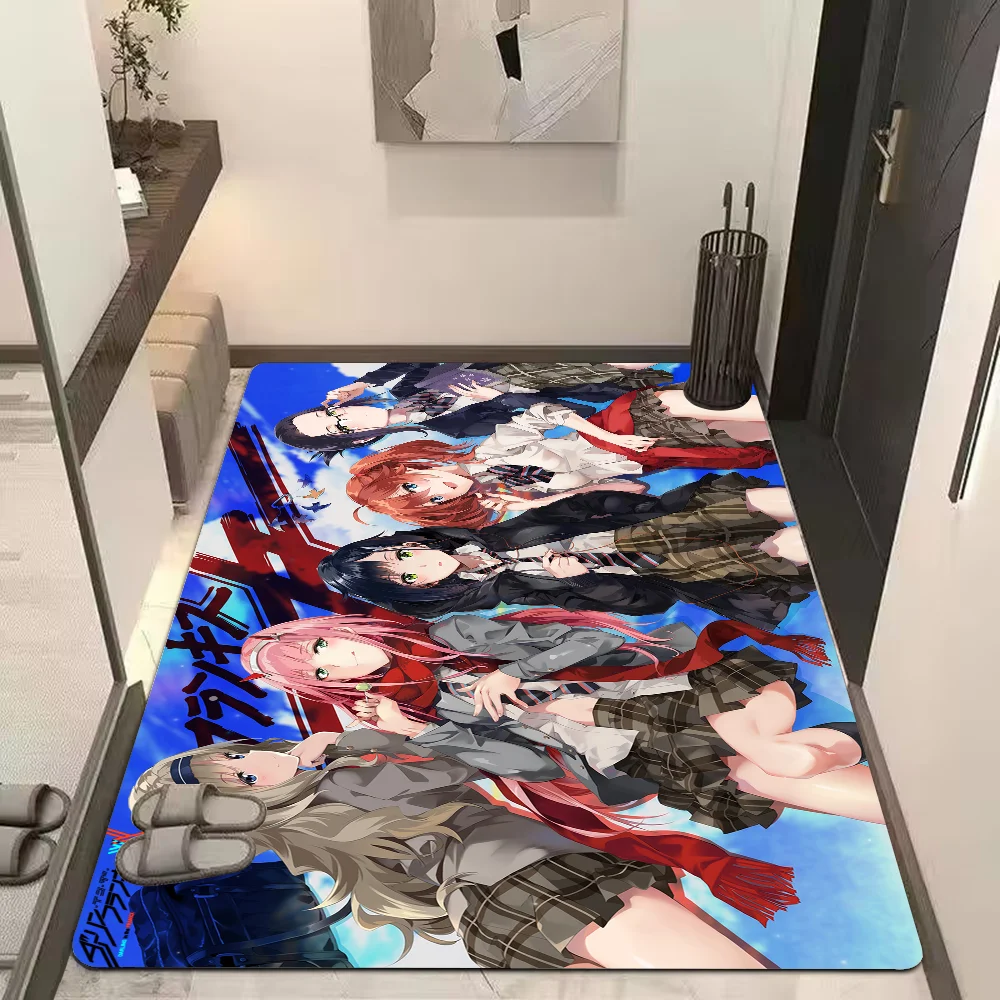 Anime Zero Two DARLING In The FRANXX Kitchen Mat Kids Room Bedroom Decoration Balcony Anti-Slip Doormat Living Room Alfombra