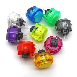 10pcs Multicolor Transparent No LED Arcade 30mm Push Button Copy SANWA OBSF-30 OBSC-30 for DIY Raspberry pi MAME PC Pandora Game