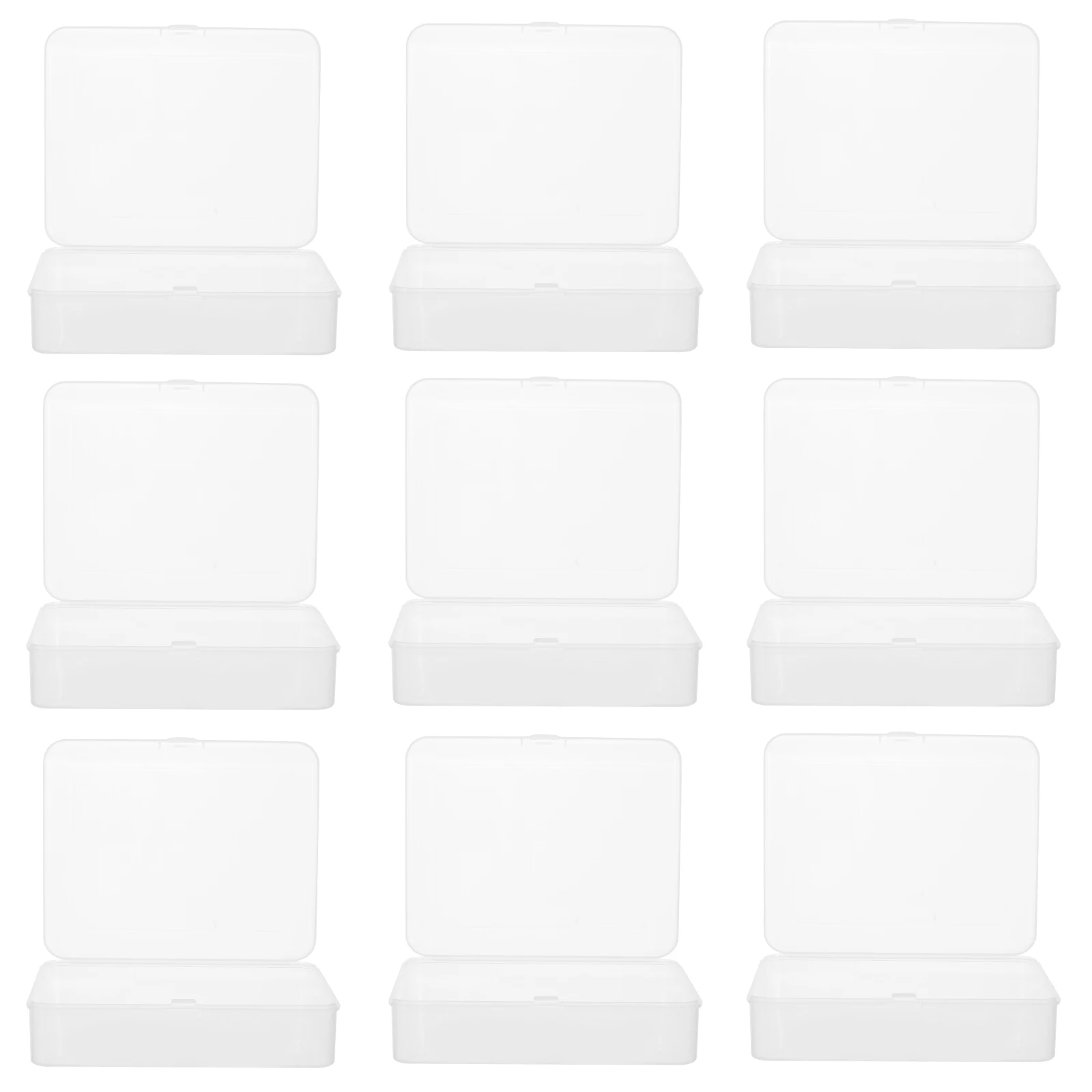 

12pcs Transparent Plastic Storage Boxes Rectangular Container Organizing Small Parts Hardware Accessories Tool Organizer Screws