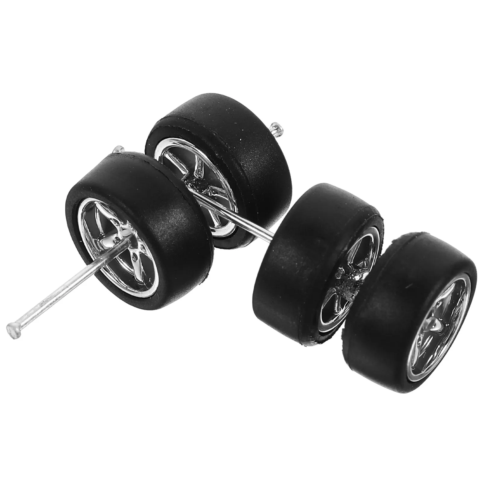 

Комплект резиновых колесных дисков для радиоуправляемых машинок, масштаб 1:64, серебристый цвет, легкая установка, аксессуары для детских машинок