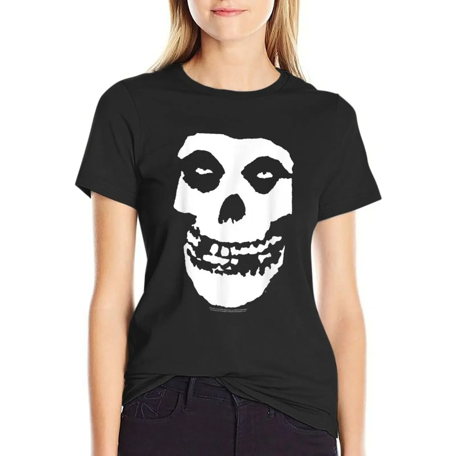 

Mens Misfits Fiend Skull T-Shirt female cute tops t shirts for Women loose fit