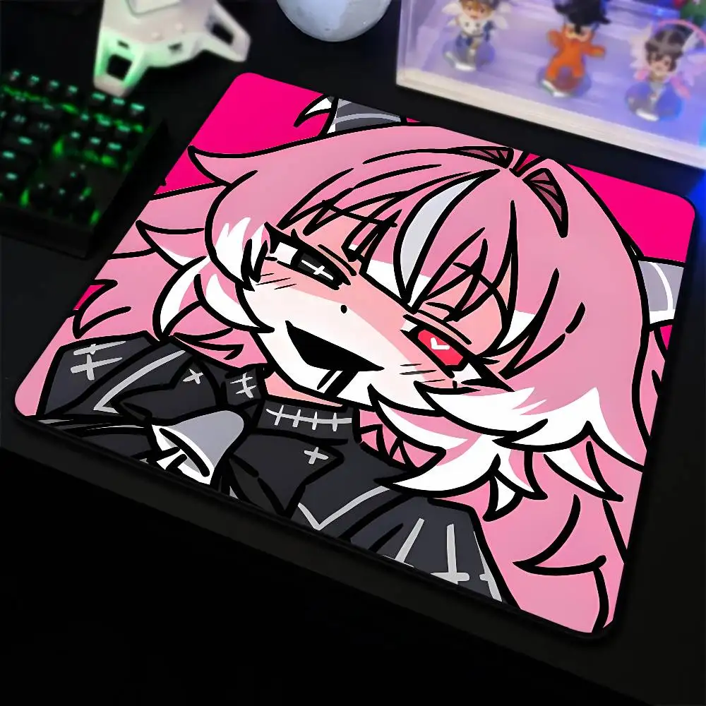 2026New Fashion Femme Soule Gaming Mouse Pad, Pink Hair Demon Girl HD Print, Non-Slip Rubber Desk Mat for Gaming Office