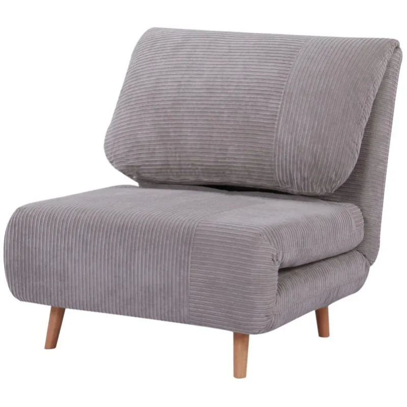 HOMCOM 2 in 1 Schlafsessel Klappbar Schlafsofa mit Bettfunktion Verstellbarer Rückenlehne, Gästebett bis 200kg Relaxsessel in Cordoptik Klappsessel für Wohnzimmer Schlafzimmer 82 x 87 x 89 cm