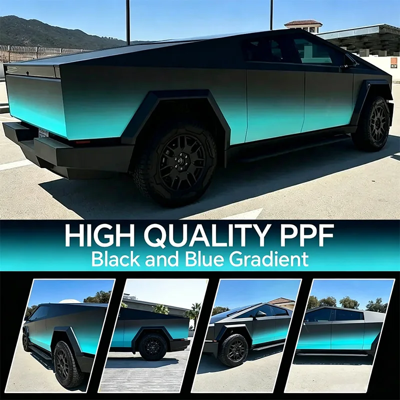 PET PPF Paint Protection Film for Tesla Cybertruck 2024, Color Changing Car Vinyl Wrap, Anti-Scratch Self Adhesive Bubble Free D