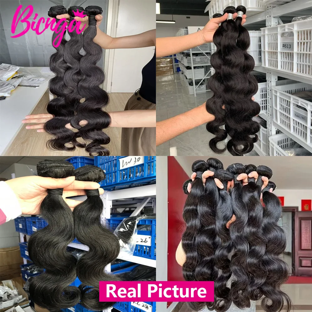 Body Wave Bundles Human Hair With 4x4/5x5 Lace Closure 28 30 32 inch Human Hair Bundles With Closure Brazilian Raw Hair Bundles