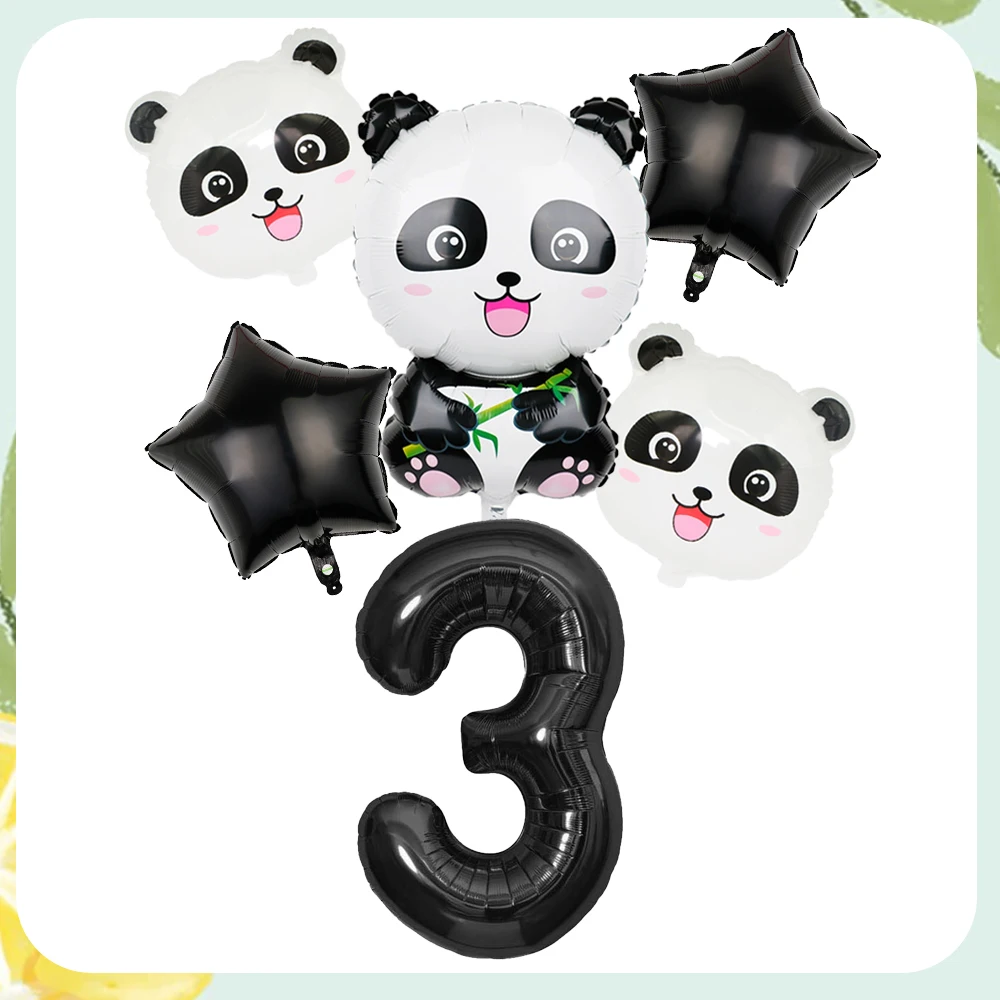 Panda Number Balloon Set for Birthdays Showers Baptisms Anniversaries Weddings - Assorted Colors Party Supplies view 6