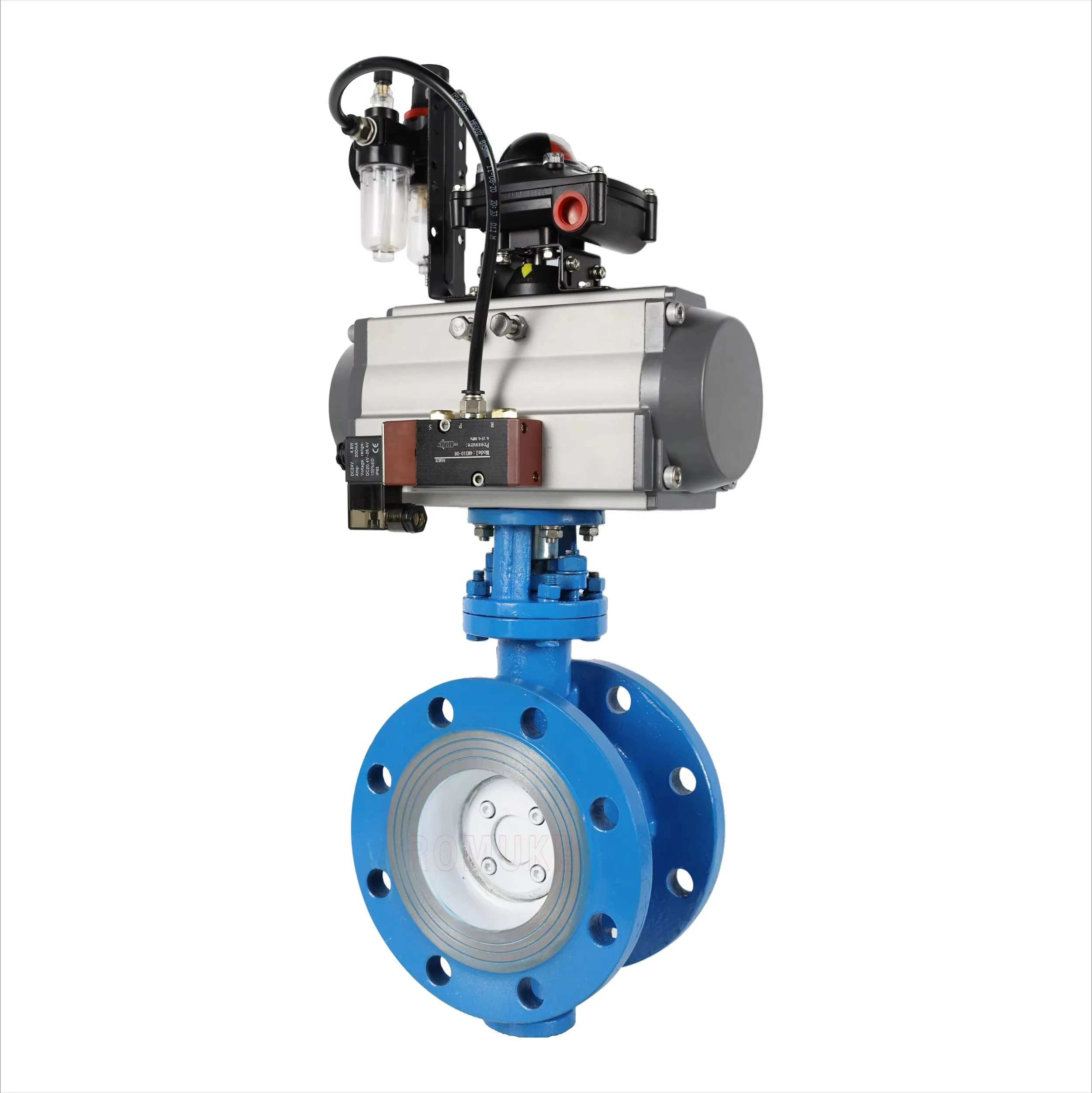 D643H-16C High Temperature Steam Heat Transfer Oil Cast Steel Pneumatic Flange Type Hard Seal Butterfly Valve