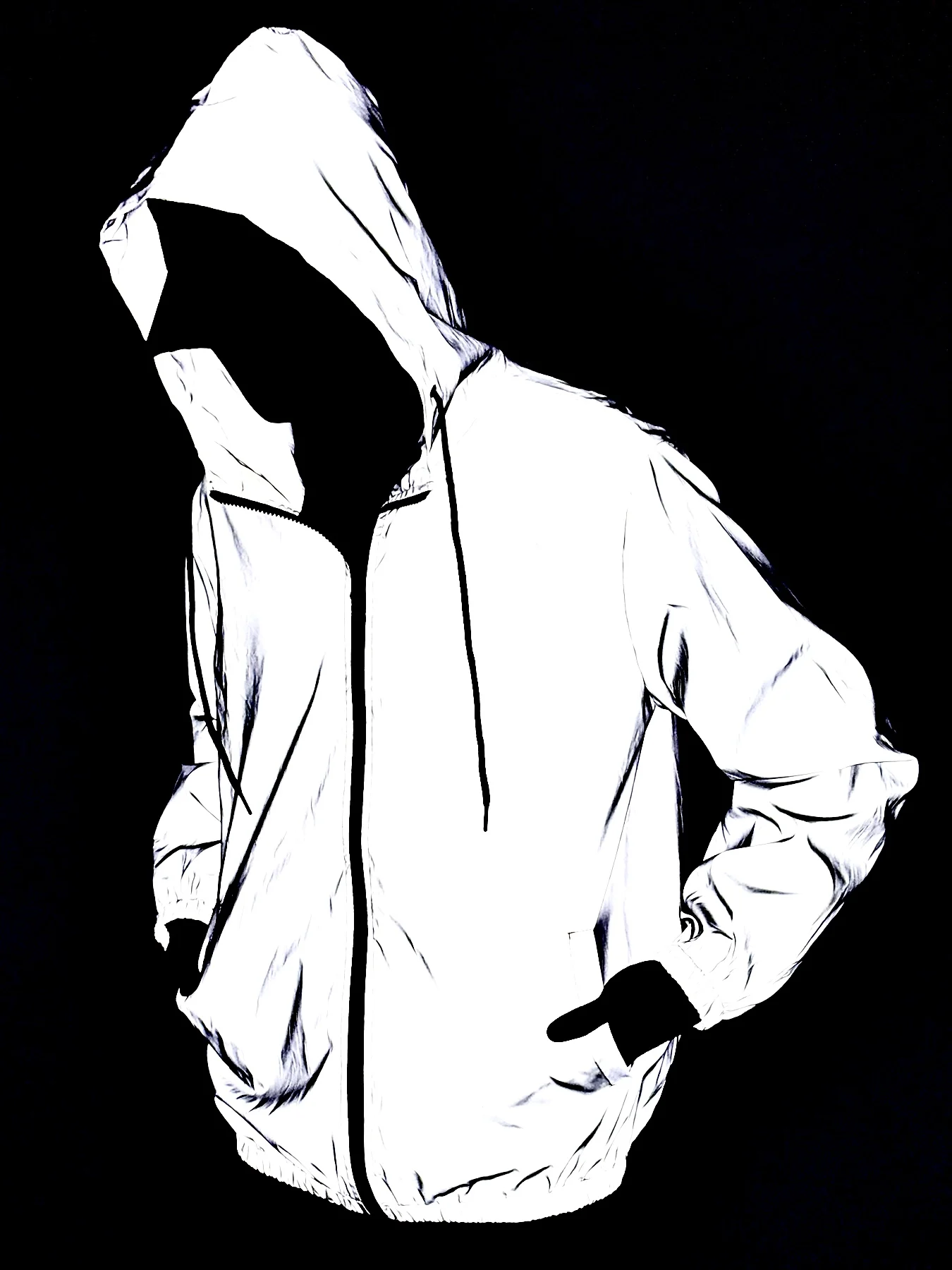 Men's Clothing Loose Reflection Jacket New Fashion Outdoor Casual Hooded Night Cycling Coat Jogging Male Jackets