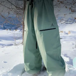 Pantalones de esquí a prueba de viento para hombres y mujeres, pantalones de esquí impermeables para exteriores, pantalones de nieve cálidos, monos deportivos de algodón para campo de nieve, invierno, nuevo, 2025