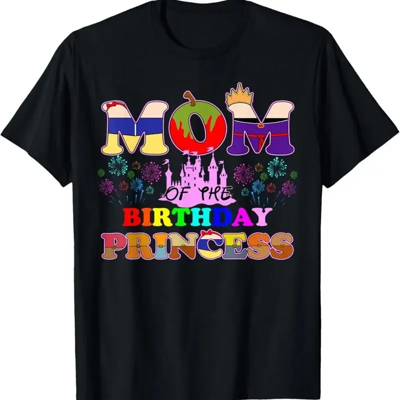 Mom Of The Birthday Princess Snow Family Party Decorations T Shirt
