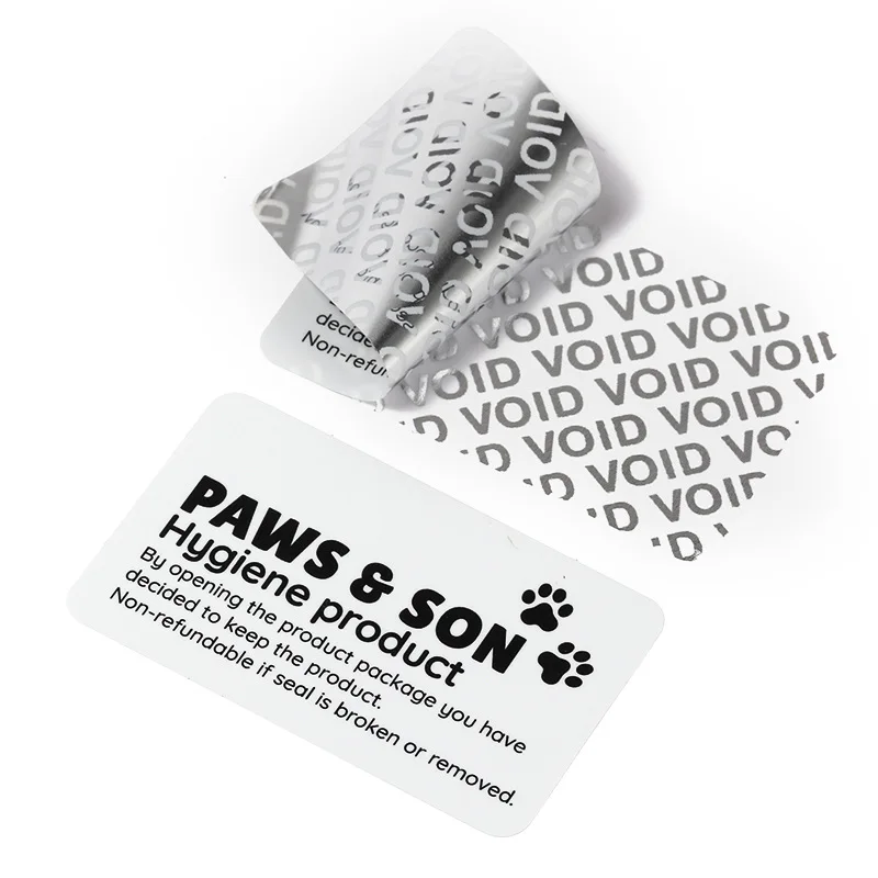 Customized tear off invalid label stickers, sealing stickers,VOIDstickers