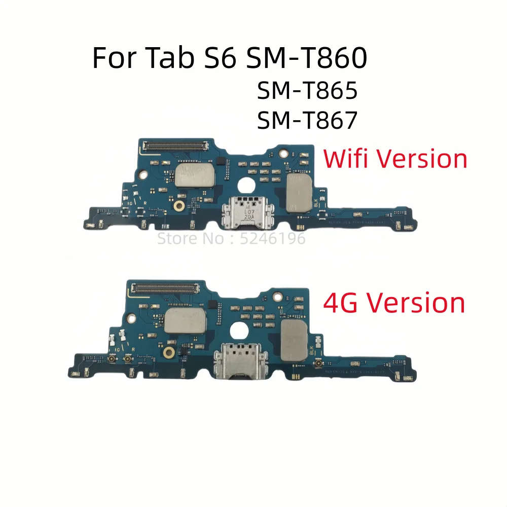 1pcs USB Charging Port Charger Base Connector For Samsung Galaxy Tab S6 SM-T860 SM-T865 SM-T867 Wifi Version / 4G Version 10.5