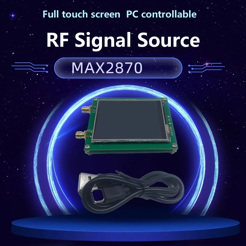 23.5-6000M RF Signal Source With 0.5PPM High Stability and Low Noise,Frequency Sweep,Full Touch Screen,PC Controllable