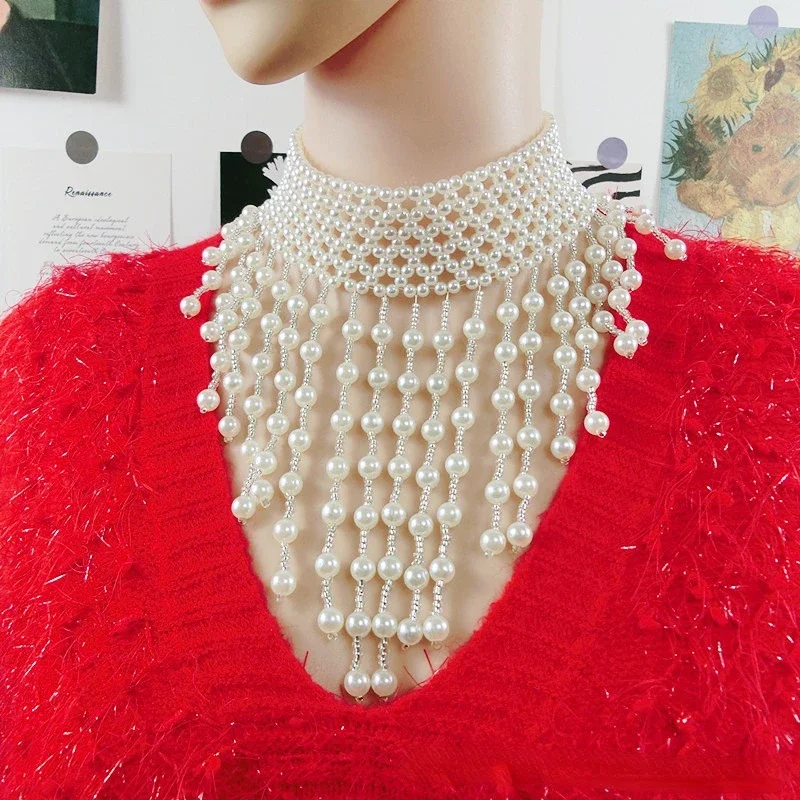 Elegant luxury multilayer purple fringe pearl necklace 2023 new trend jewelry fashion woman\'s wedding party jewelry gift